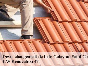 Devis changement de tuile  colayrac-saint-cirq-47450 KW Rénovation 47